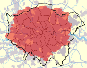 cobertura de Gran Londres según wikipedia